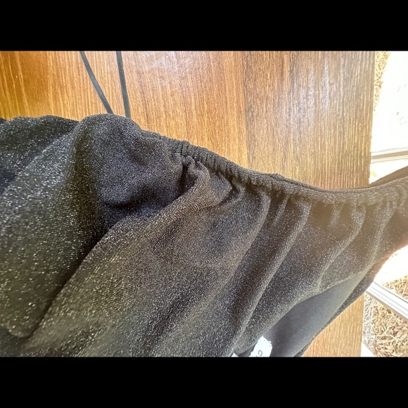 Petal and pup marquee black shimmer midi dress size small asymmetrical - Picture 8 of 9